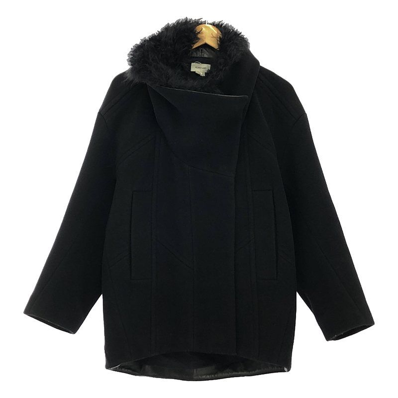 HELMUT LANG / ヘルムートラング | ファー襟付き ウール ジップ