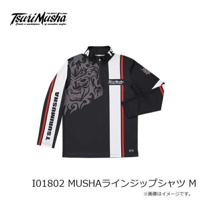 釣武者 I01802 MUSHAラインジップシャツ M | 釣具 釣り フィッシング
