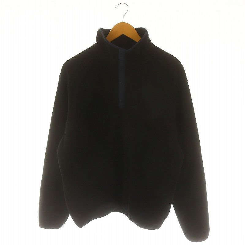 ジョウンド JJJJound Camper Polarフリースプルオーバー 長袖 M 黒 ブラック /HK OS
