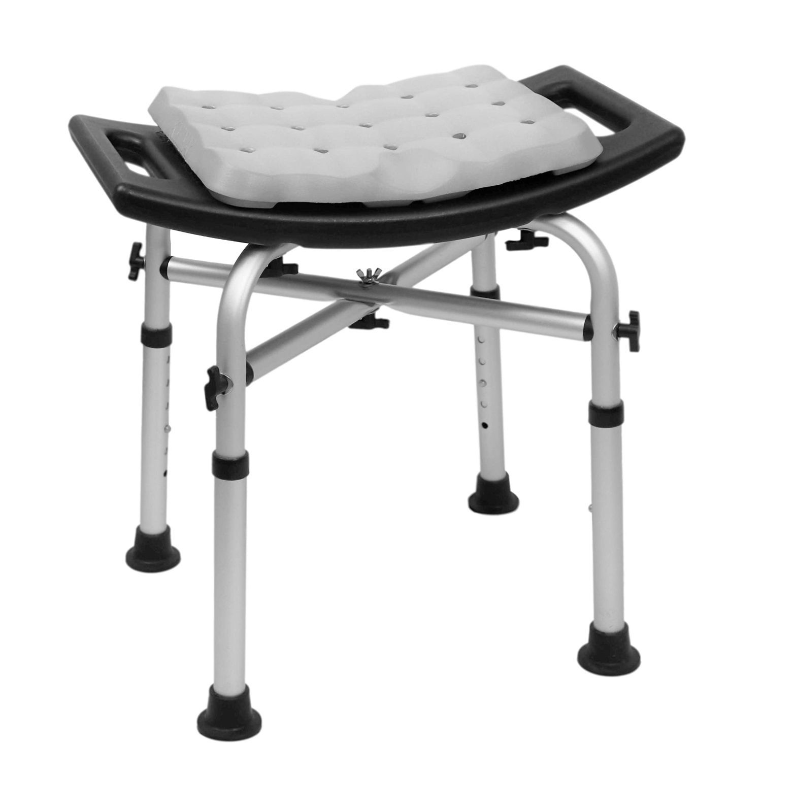 新着商品 KMINA - シャワーチェア 150kg コンフォートシャワースツ シャワーチェア 足ゴム シャワーチェア 介護背もたれなし 風呂椅子 クッション付き シャワーチェア コンパクト 黒 必要なツールはありません