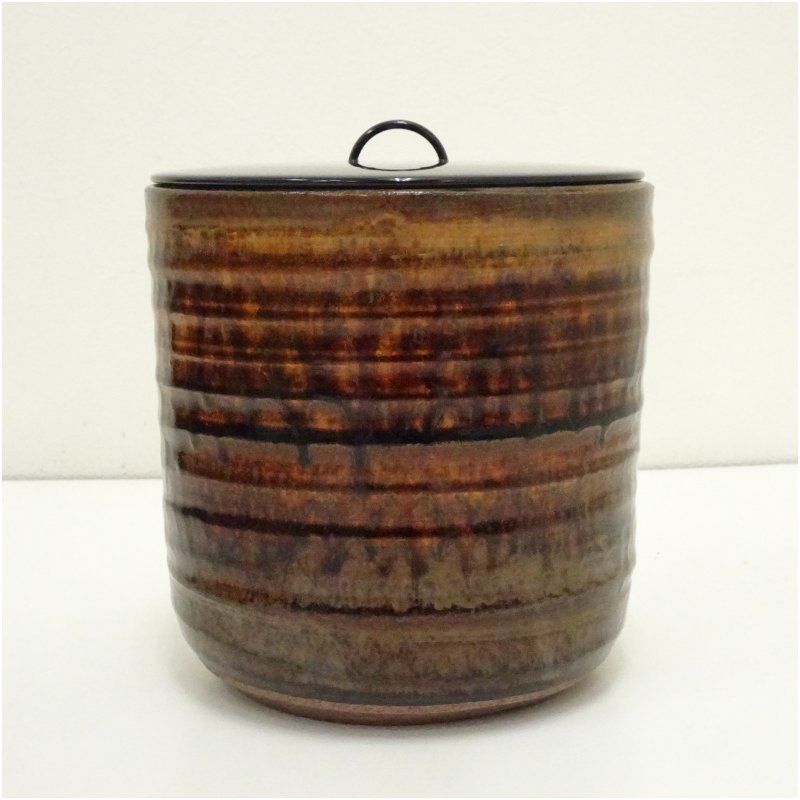 加藤景治造 古瀬戸写一重口水指（共箱）水指し 茶道 茶道具