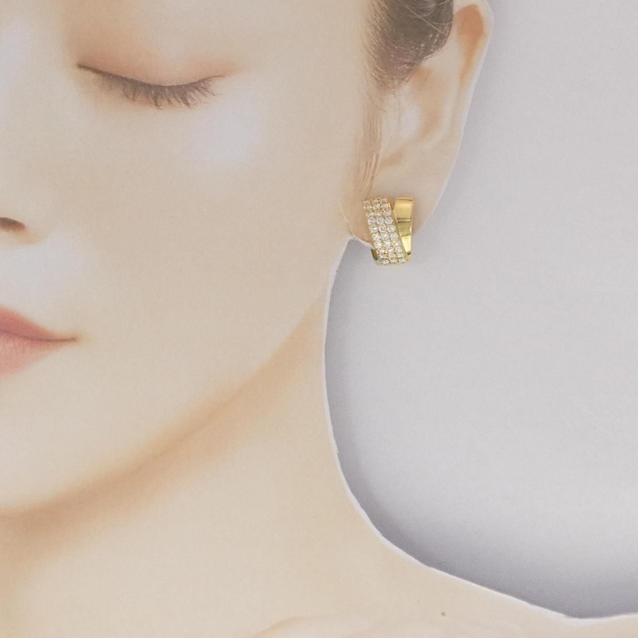 K18YG パヴェ ダイヤモンド ピアス/イヤリング 2.00CT パヴェ