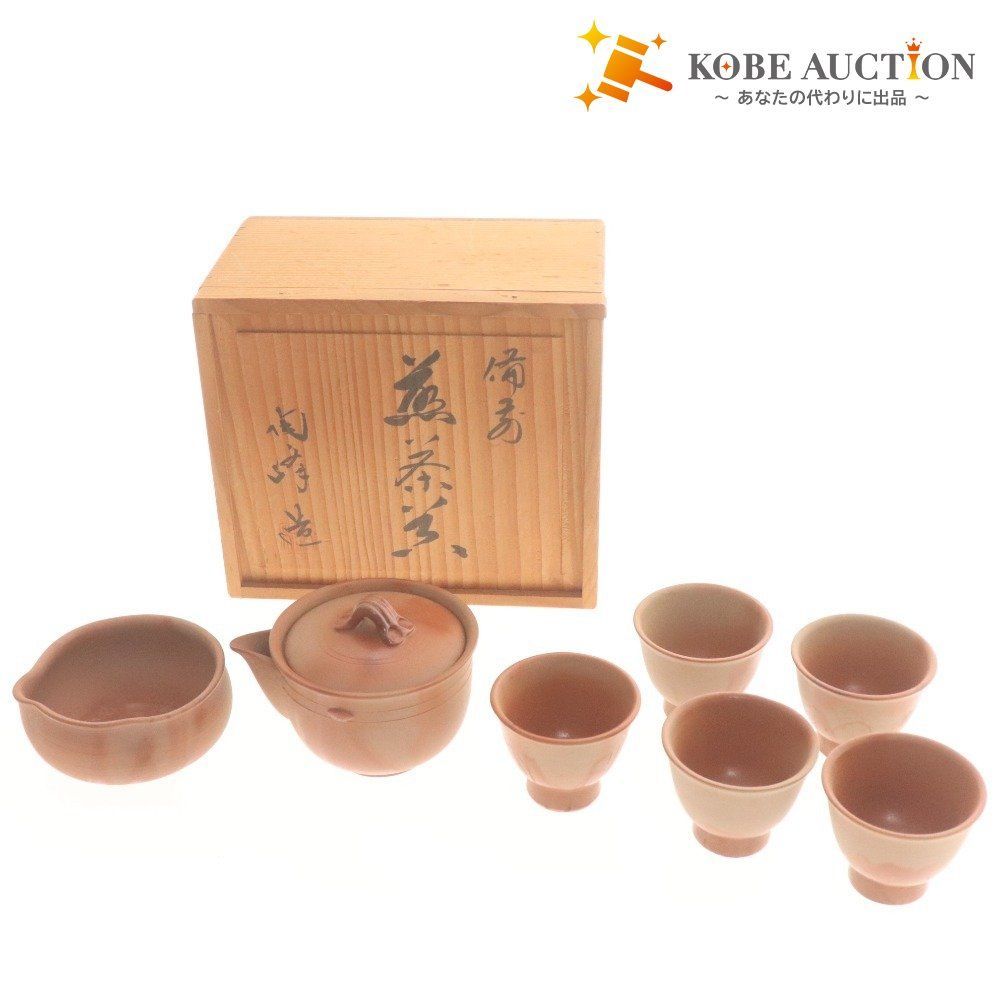 木村陶峰 茶器セット 煎茶揃え 7点 急須 湯冷まし 湯呑み|5客 茶道具 陶器 焼き物 食器 和風 き