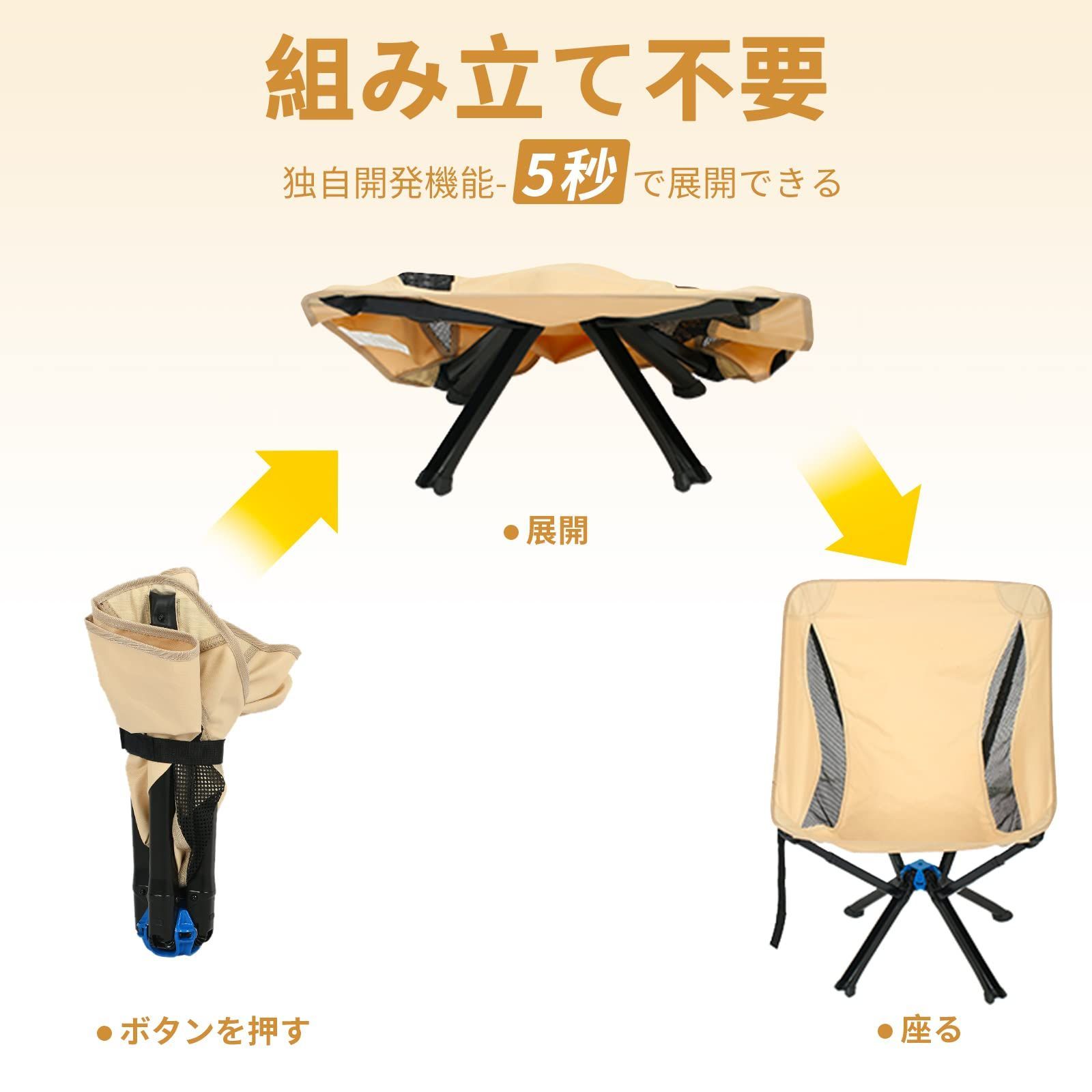 WEJOY キャンプ チェア コンパクト アウトドア チェア 組み立て不要 超軽 Amazon.co.jp: WEJOY キャンプ チェア 折りたたみ コンパクト