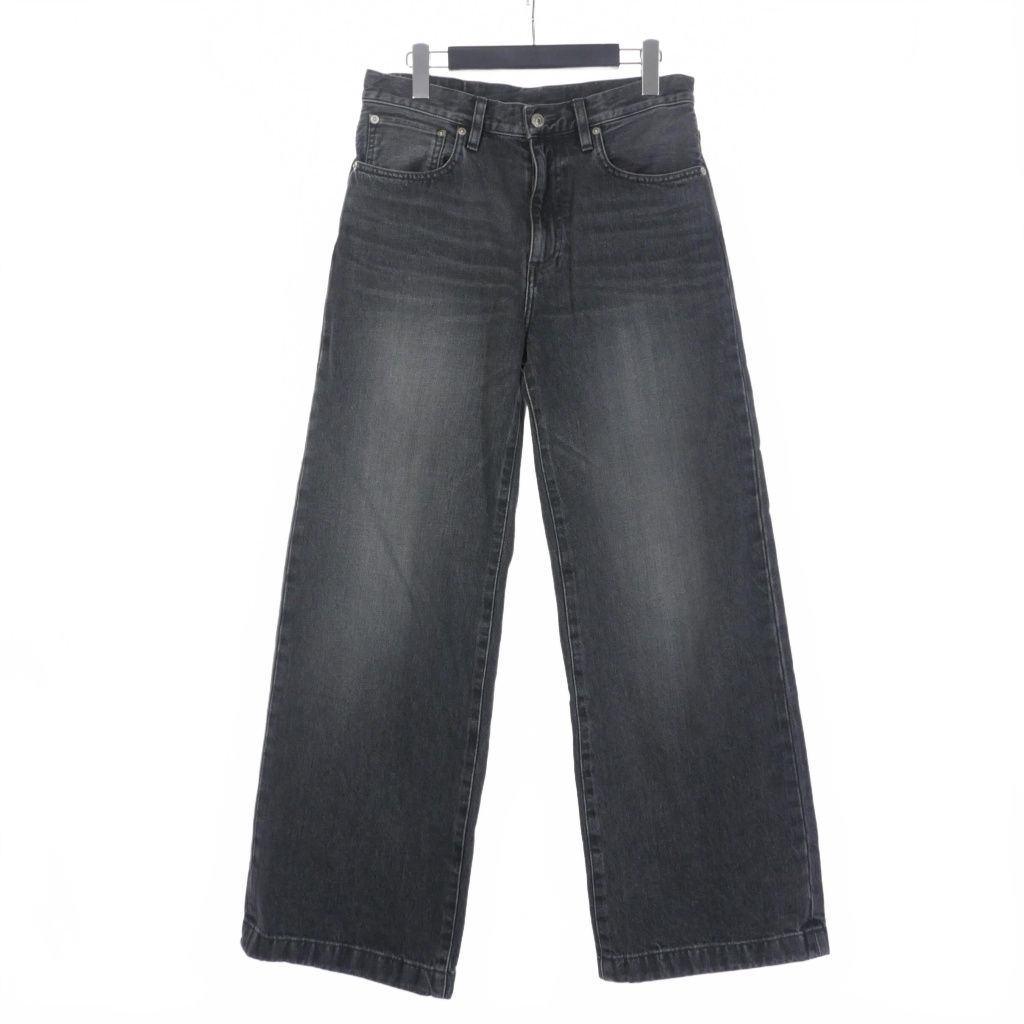 ネオンサイン NEON SIGN Loose denim pants v1.2 BLACK USED ルーズ 