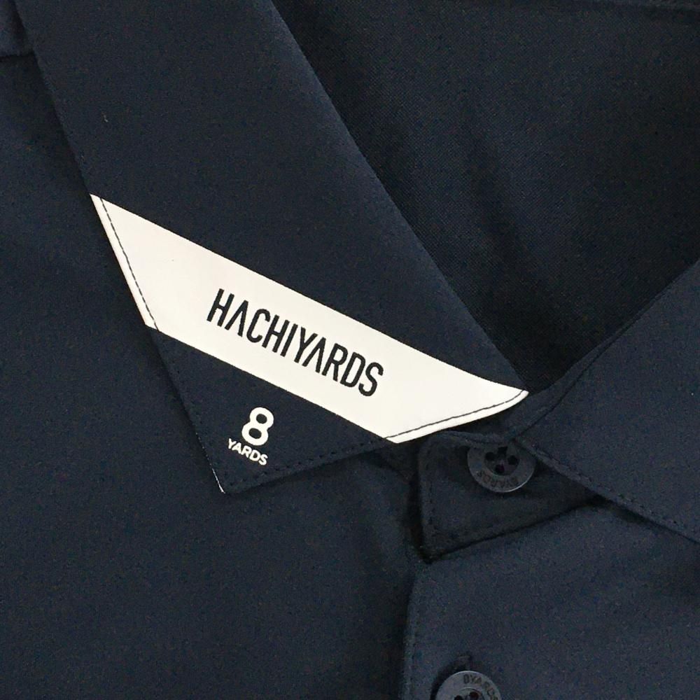 美品】ハチヤーズ 半袖ポロシャツ ダークネイビー×白 後ろ上部柄