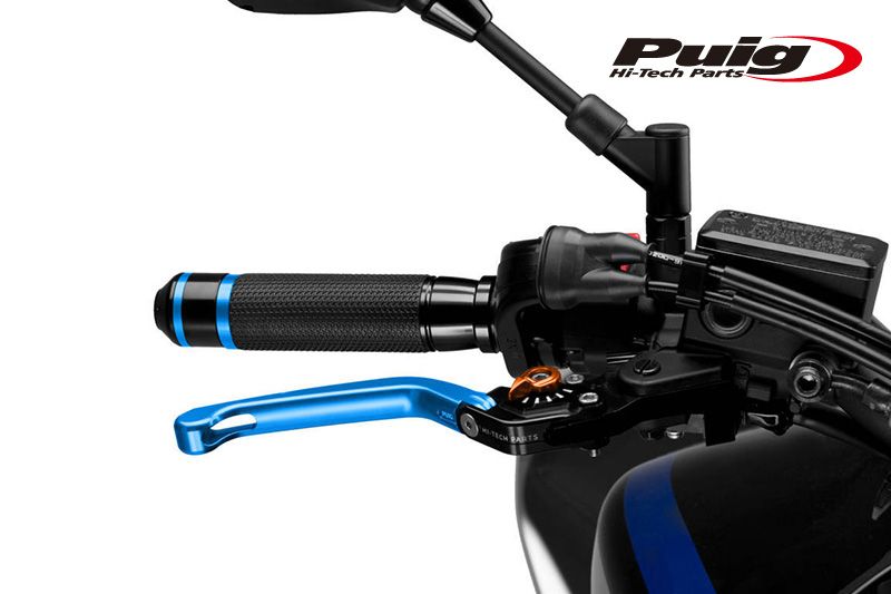 Puig(プーチ) 110AT210AT FOLDABLE BRAKE & CLUTCH LEVER 3.0 BLUE/ORANGE (可倒タイプ) ブレーキ クラッチ セット