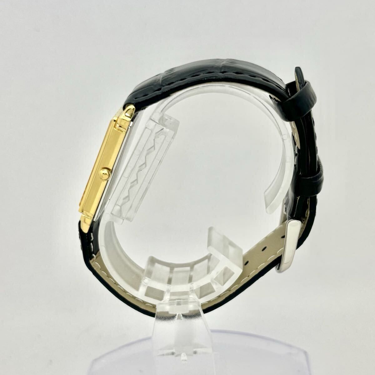 外観美品/新品電池】 SEIKO セイコー 1Pダイヤ メンズ 腕時計 ゴールド 