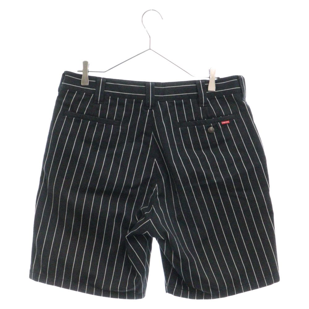 Supreme シュプリーム ストライプハーフショートワークパンツブラック36 SUPREME (シュプリーム) 21SS Work Short Black Stripe ブラック