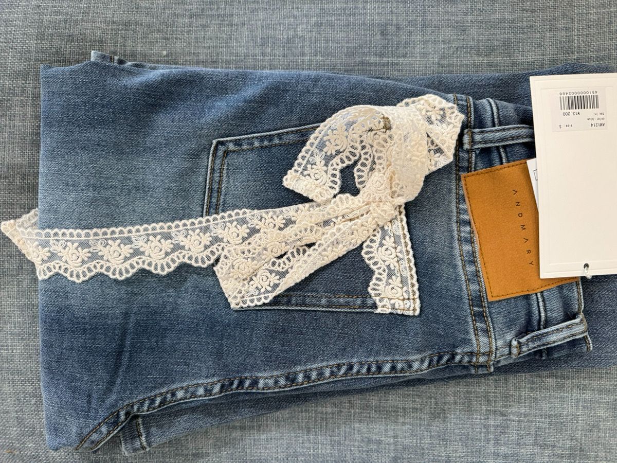 Andmary Lacey ribbon denim sサイズ アンドマリー Lacey ribbon denim