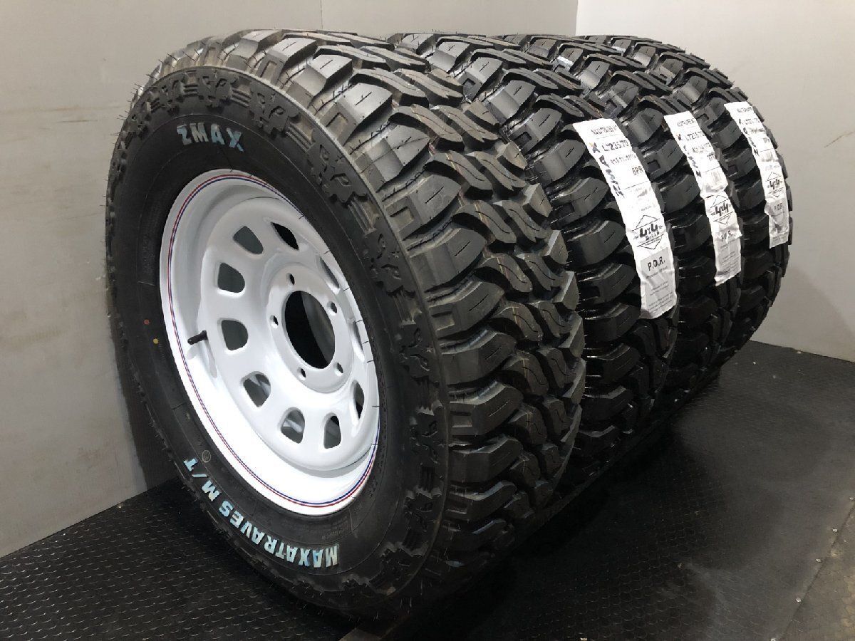新品 ZMAX M/T LT235/70R16 8PR 夏タイヤ デイトナ 16インチ 6J5HPCD139.7±0 ホワイトレター マッドタイヤ ジムニー シエラ等VTY871 新品 ZMAX M/T LT235/70R16 8PR 夏タイヤ デイトナ 16インチ