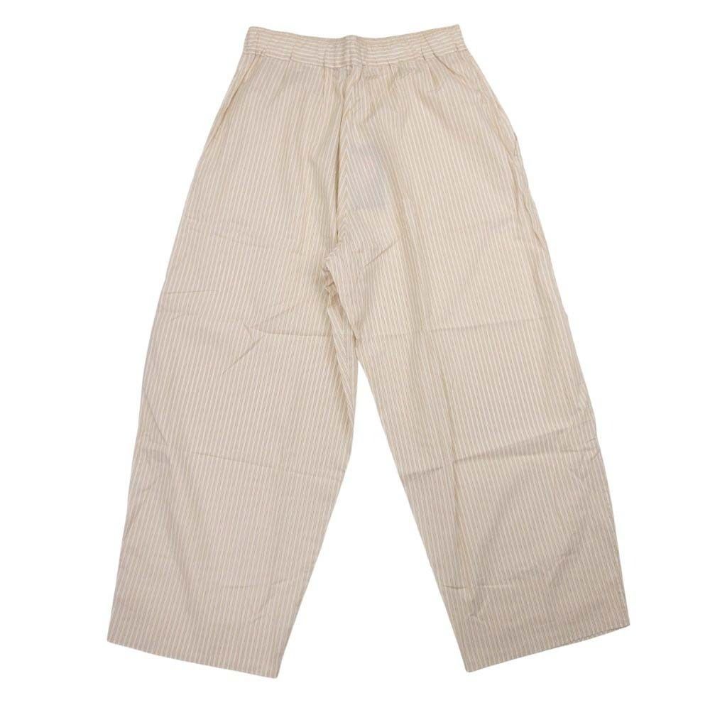 CristaSeya クリスタセヤ ストライプ モロッカン パジャマ パンツ イージーウエスト S イエロー 白 ホワイト レディース 古着