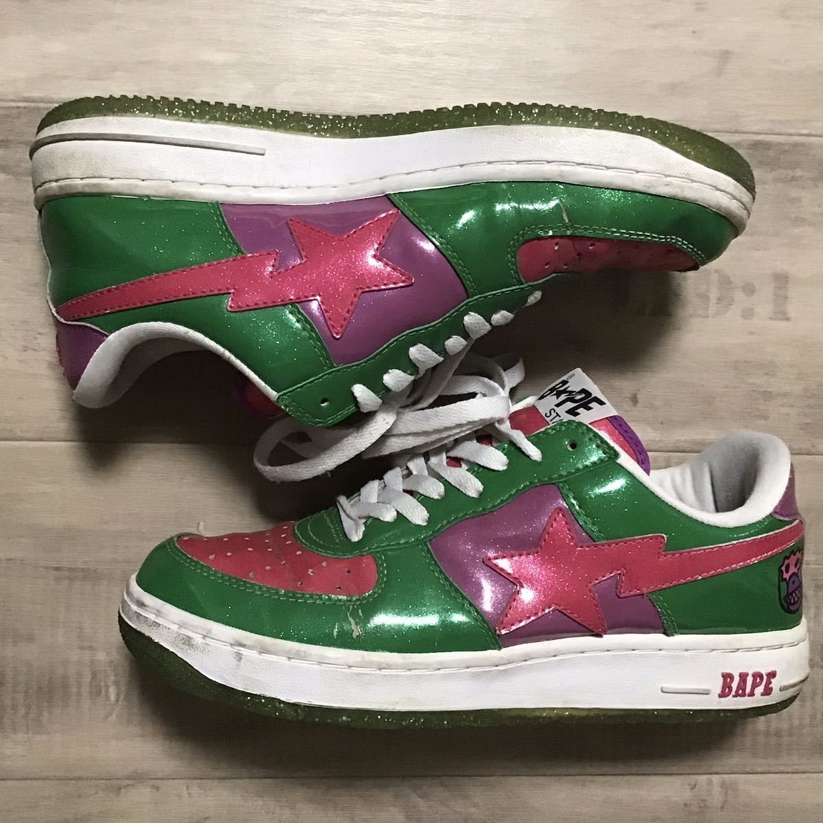 BAPESTA MILO MONSTER GLITTER US9 27CM - dotsoncompany.com