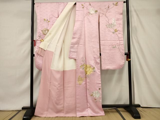 平和屋着物□豪華振袖 駒刺繍 花蝶文 金銀糸 正絹 逸品 AAAU3364ru