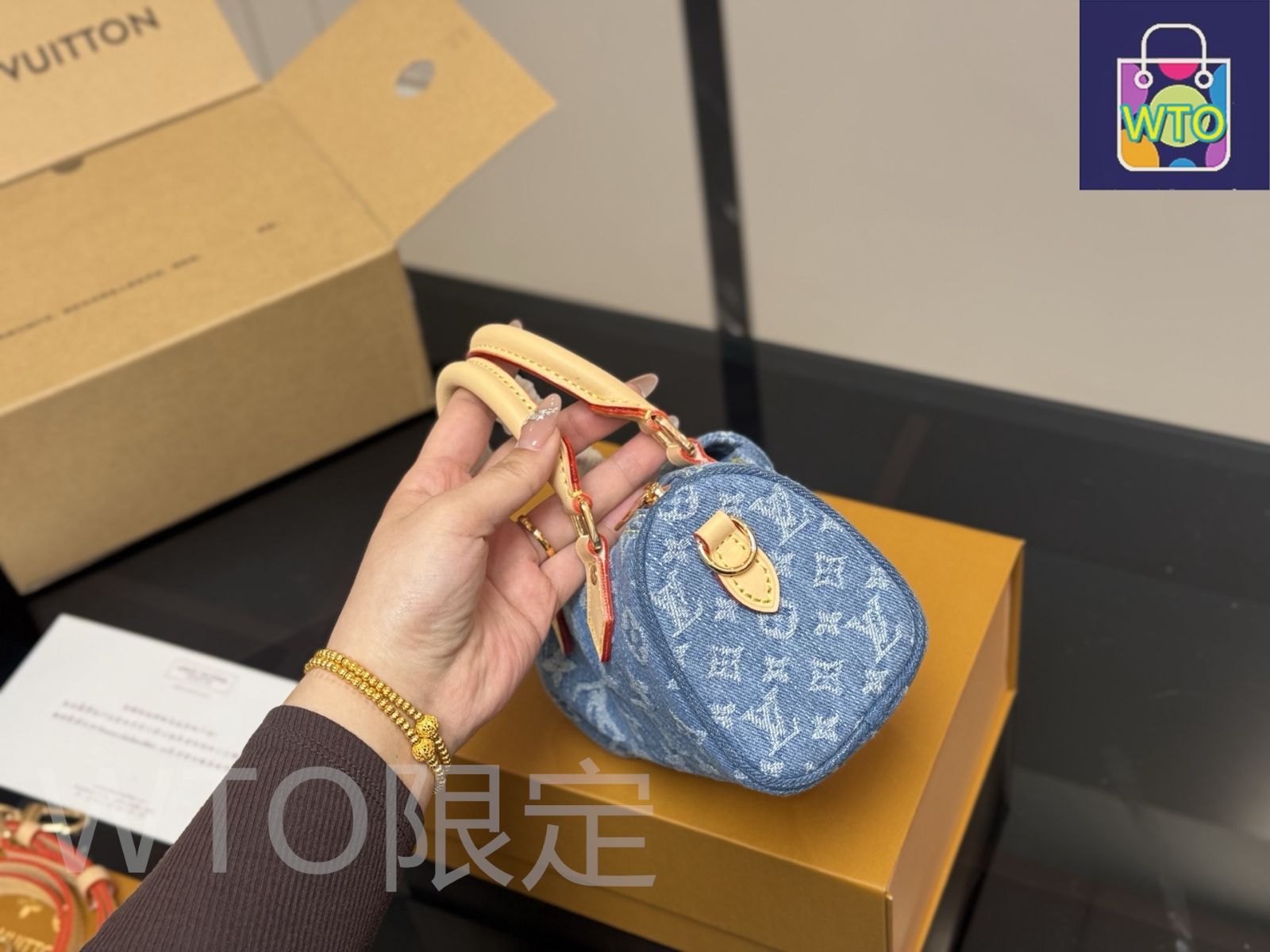 今日特価】Louis Vuitton Nano Speedy Denim ルイ ヴィトン