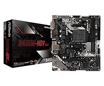 【中古】（非常に良い）ASRock マザーボード B450 M-HDV R4.0 AMD Ryzen AM4 対応 B450 Micro ATX マザーボード