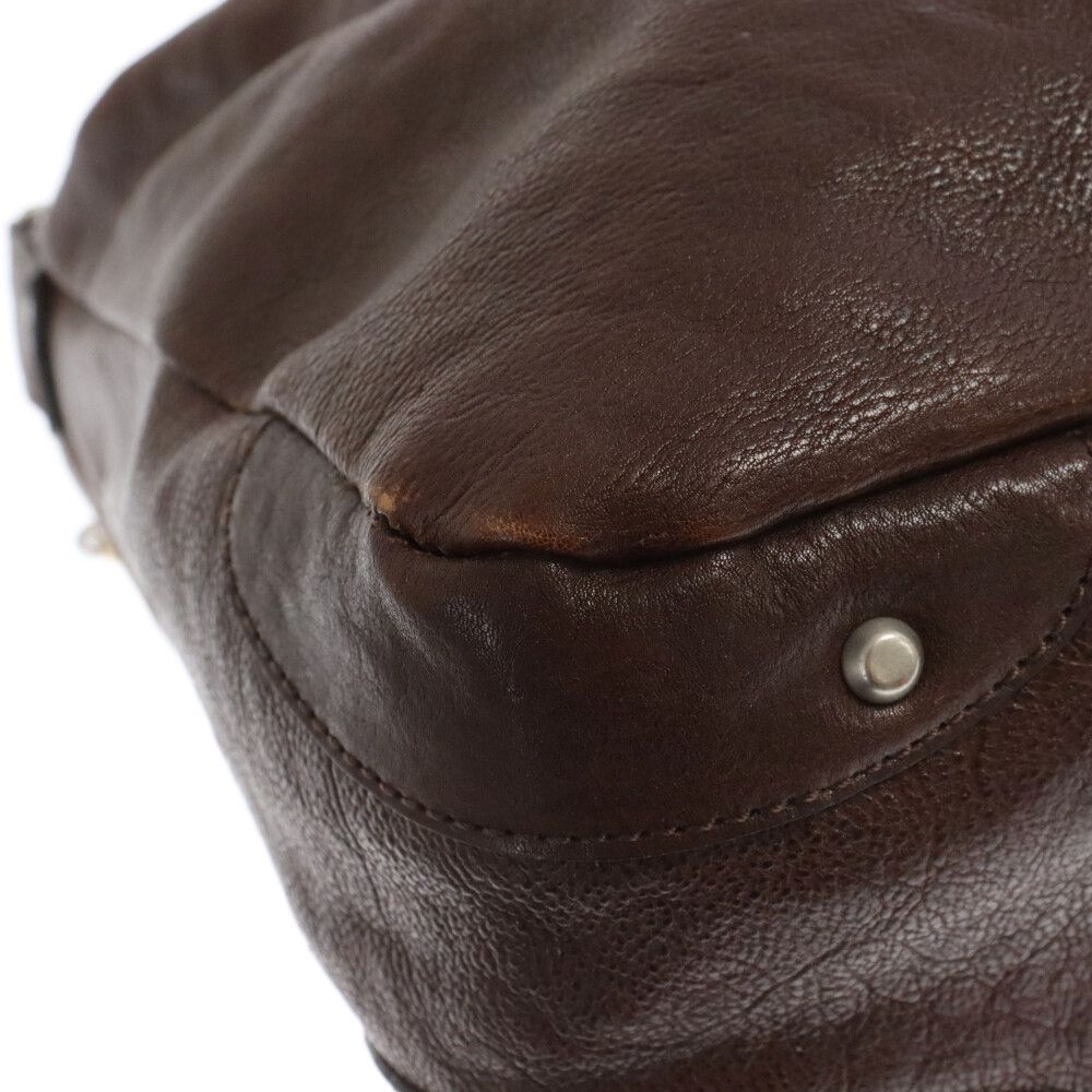 極美品】エルゴポック 2way レザー トートバッグ ショルダーバッグ　ブラウン 極美品】エルゴポック 2way レザー トートバッグ ショルダーバッグ