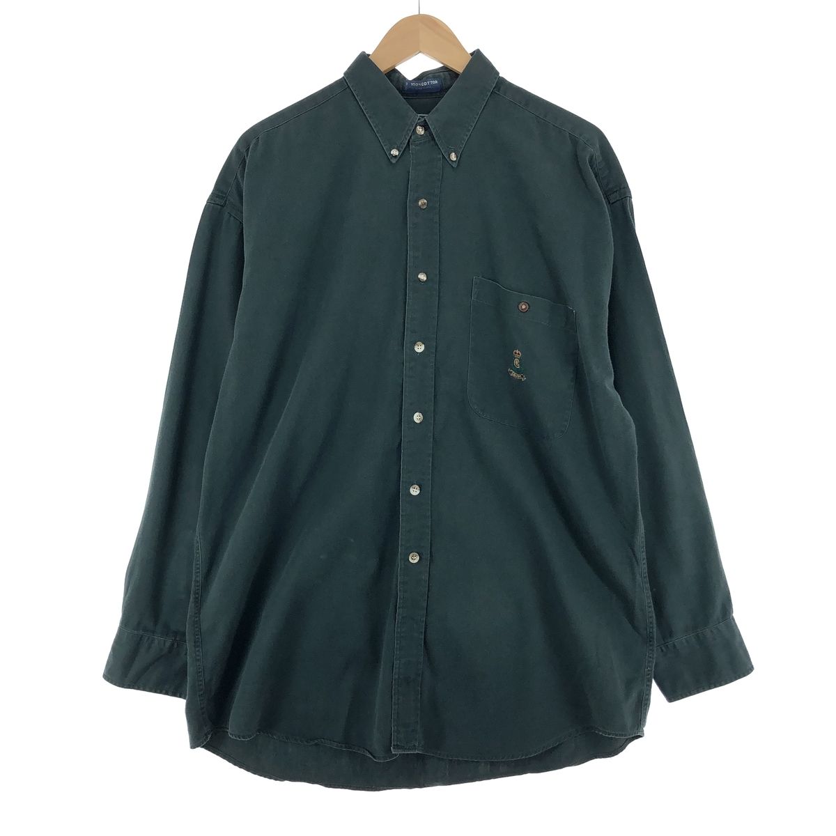 古着 80年代 ラルフローレン Ralph Lauren CHAPS チャップス 長袖 ボタンダウンシャツ メンズL ヴィンテージ/eaa428991