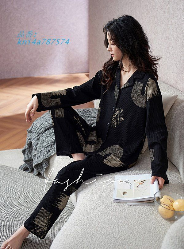 パジャマ レディース 上下セット 綿100％ ルームウェア 前開き 綿 寝巻授乳服 オーバーサイズ ナイトウェア 通気性部屋着 かわいい kni4a787574 DECORATOM_COM_BR