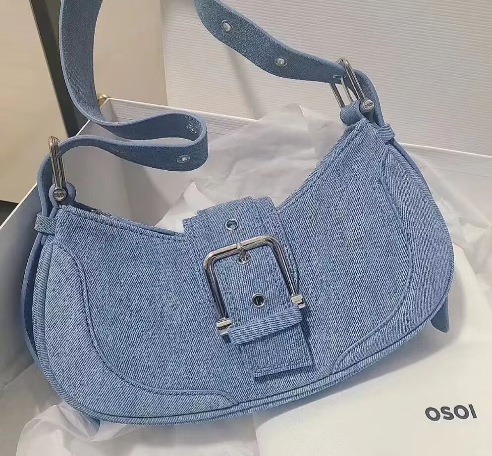 新品OSOI ハンドバック ブロックル ヴィンテージ ショルダーバッグ 