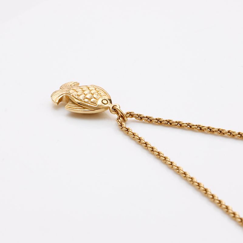 Christian Dior クリスチャンディオール ネックレス ビンテージ 魚 