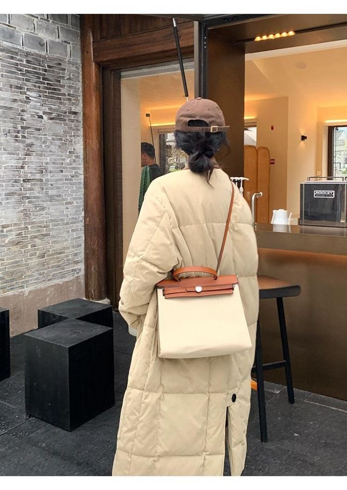 ベンチコート 襟付き ロングコート 中綿コート ボタン アウター