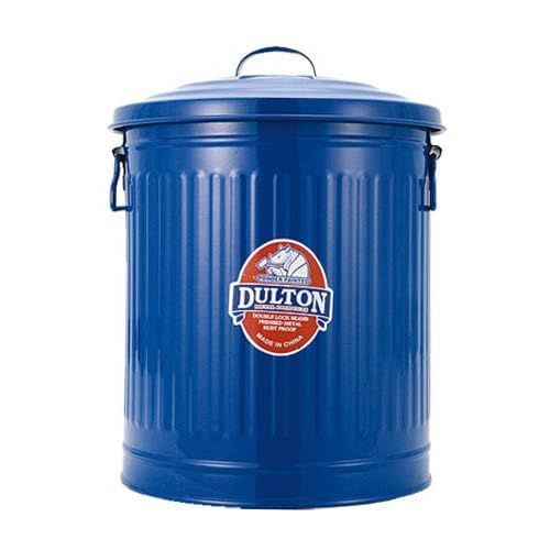 Color ブルー_Size Small ダルトン Dulton ガベージカンSサイズ 12L ブルー ゴミを入れる物こそ だと思う物を使いたい ふた付きゴミ箱 ブリキ缶 高さ355mm 直径270mm 100-106-BLS