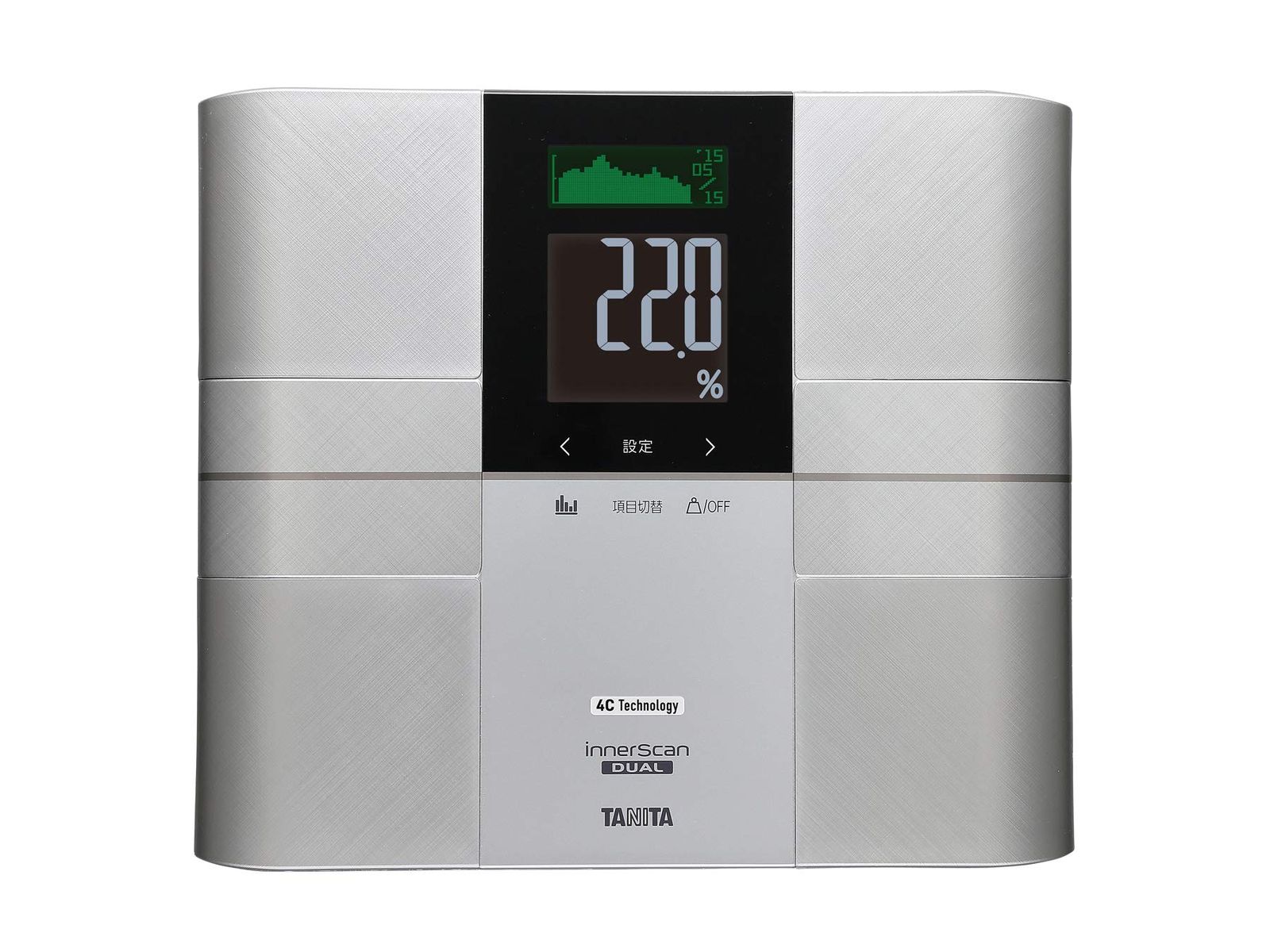 筋肉の質が分かる インナースキャンデュアル 世界初 シルバー 最新高精度測定 RD-504-SV 医療分野の技術搭載 Technology グラフで管理 4C 体重計 体組成計 ヘルスメーター タニタ
