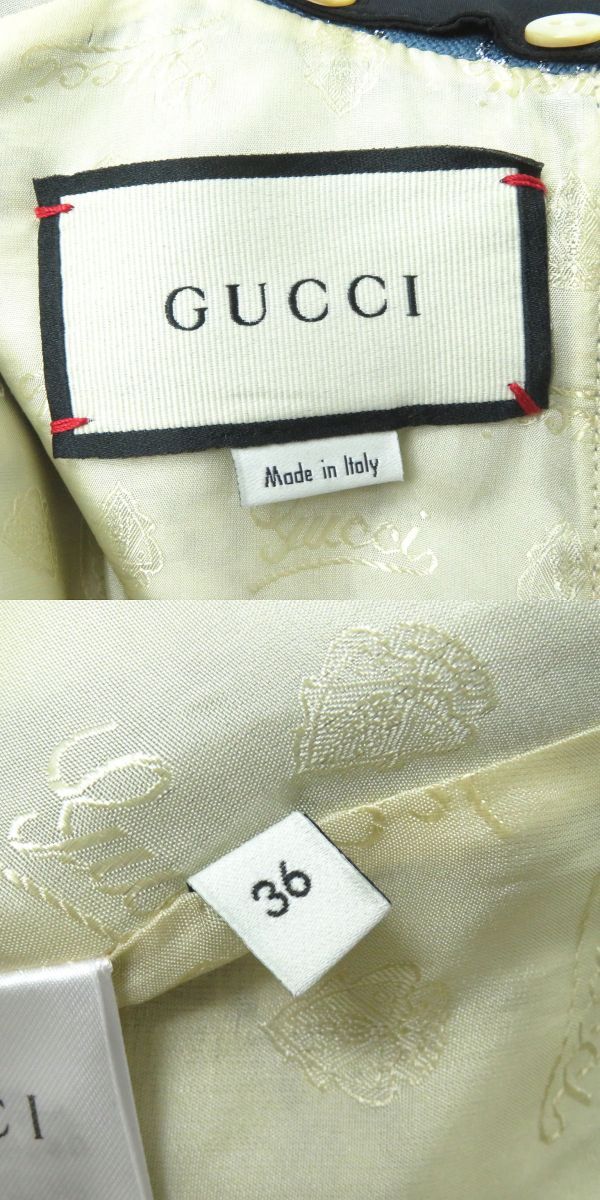 極美△正規品 GUCCI グッチ 622990 ラムレザー使い メタルロゴボタン