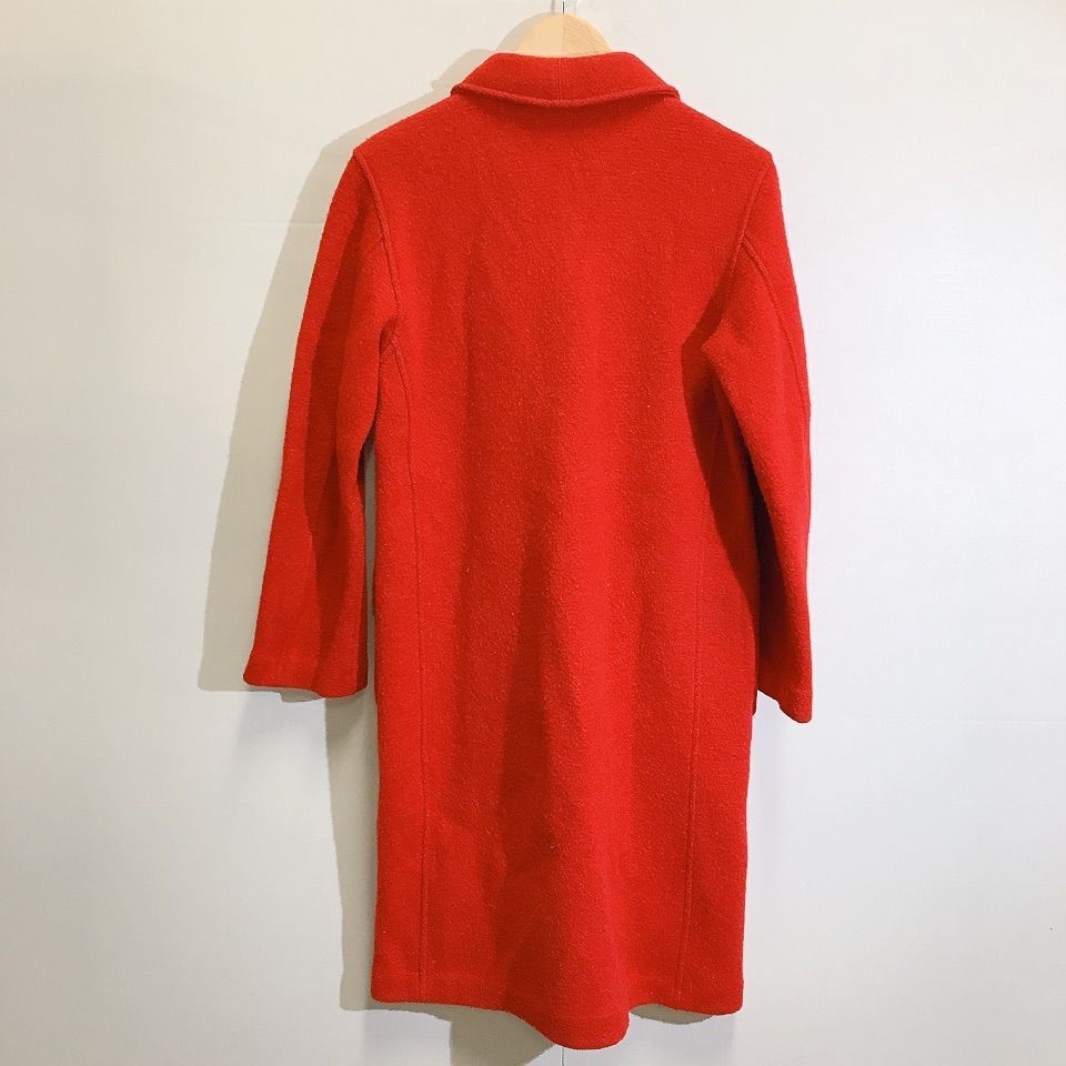 agnes b. アニエスベー ロングウールコート レディース 38 レッド
