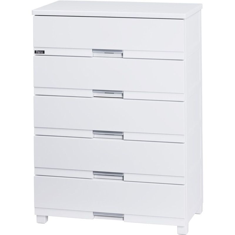 天馬 フィッツプラス プレミアム チェスト 5段 セラミックホワイト 幅75cm 天馬 Tenma フィッツプラス プレミアム チェスト 5段 セラミック