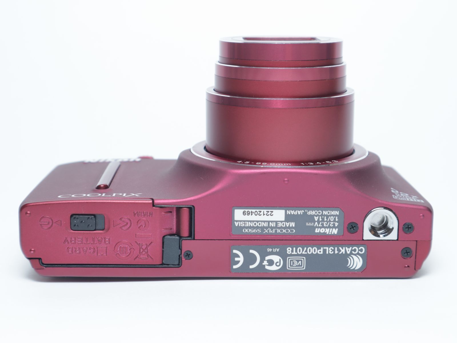 1034□美品□ Nikonニコン Nikon デジタルカメラ COOLPIX S9500 レッド