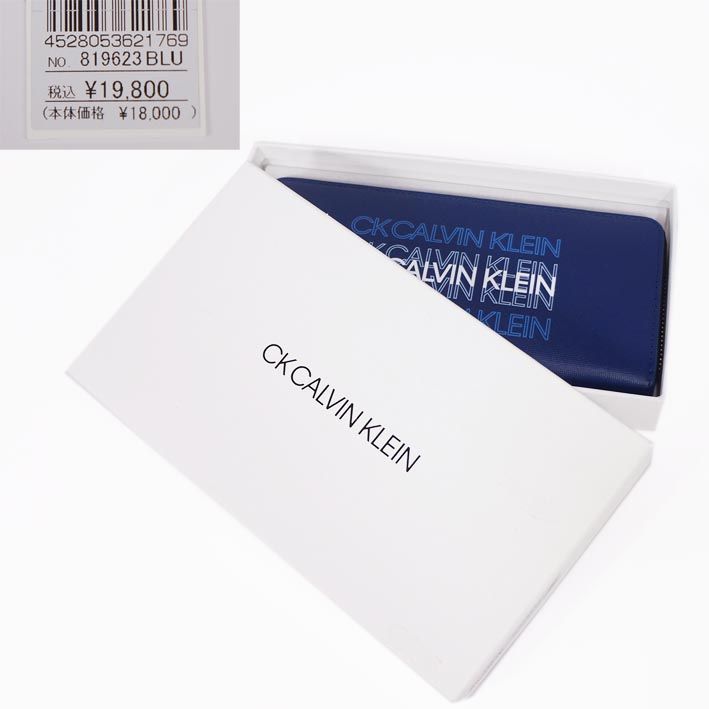 CKカルバンクライン CK CALVIN KLEIN 牛革 ラウンドファスナー 長財布