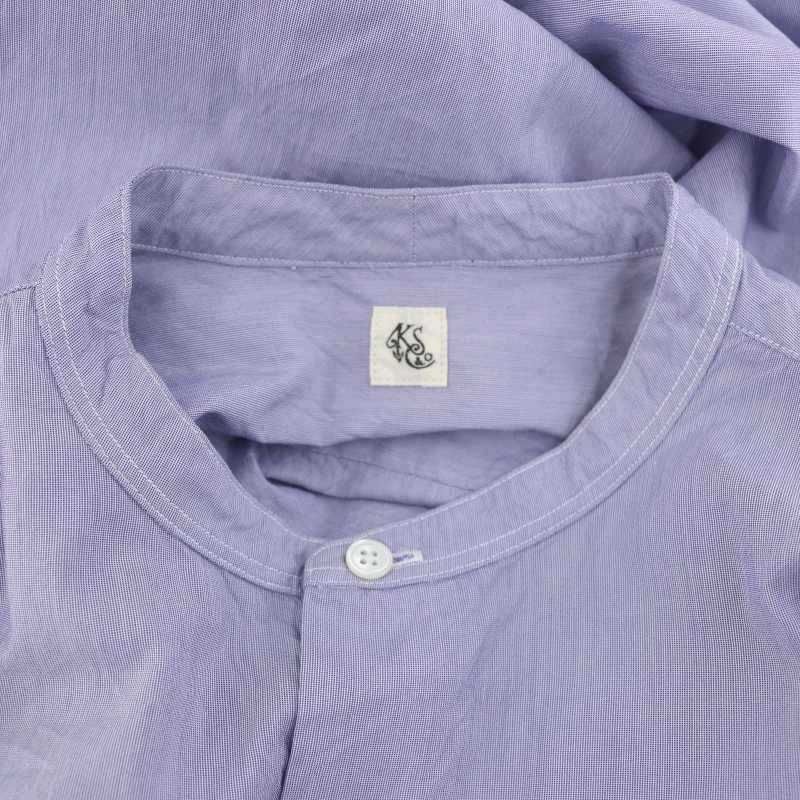 キャプテン サンシャイン KAPTAIN SUNSHINE 22SS Stand Collar Shirt スタンドカラーシャツ 長袖 前開き  シルク混 36 ライトパープル /DO ■OS