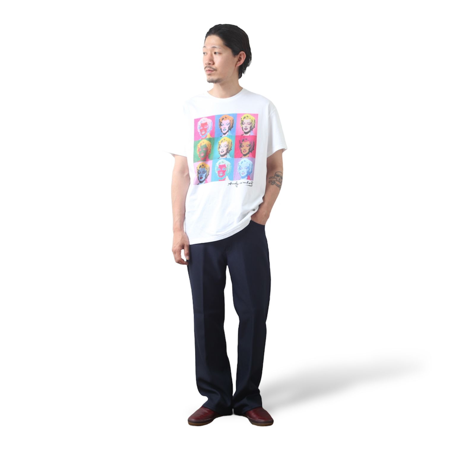 古着 アンディウォーホル マリリンモンロー Tシャツ ホワイト L 当時物 