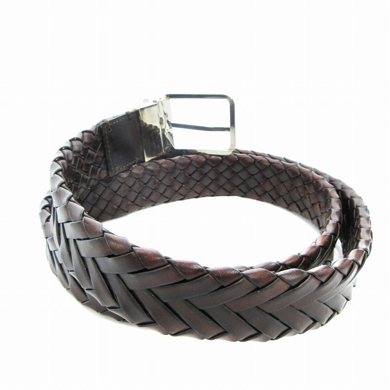 Ermenegildo Zegna 編み込みベルト エルメネジルドゼニア Ermenegildo Zegna ベルト レザー
