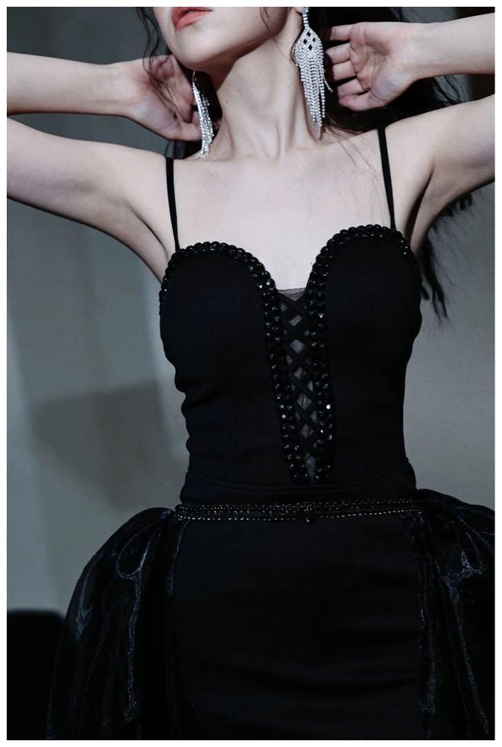 特別な日に??チュールトレーンが美しいミニドレス ドレス
