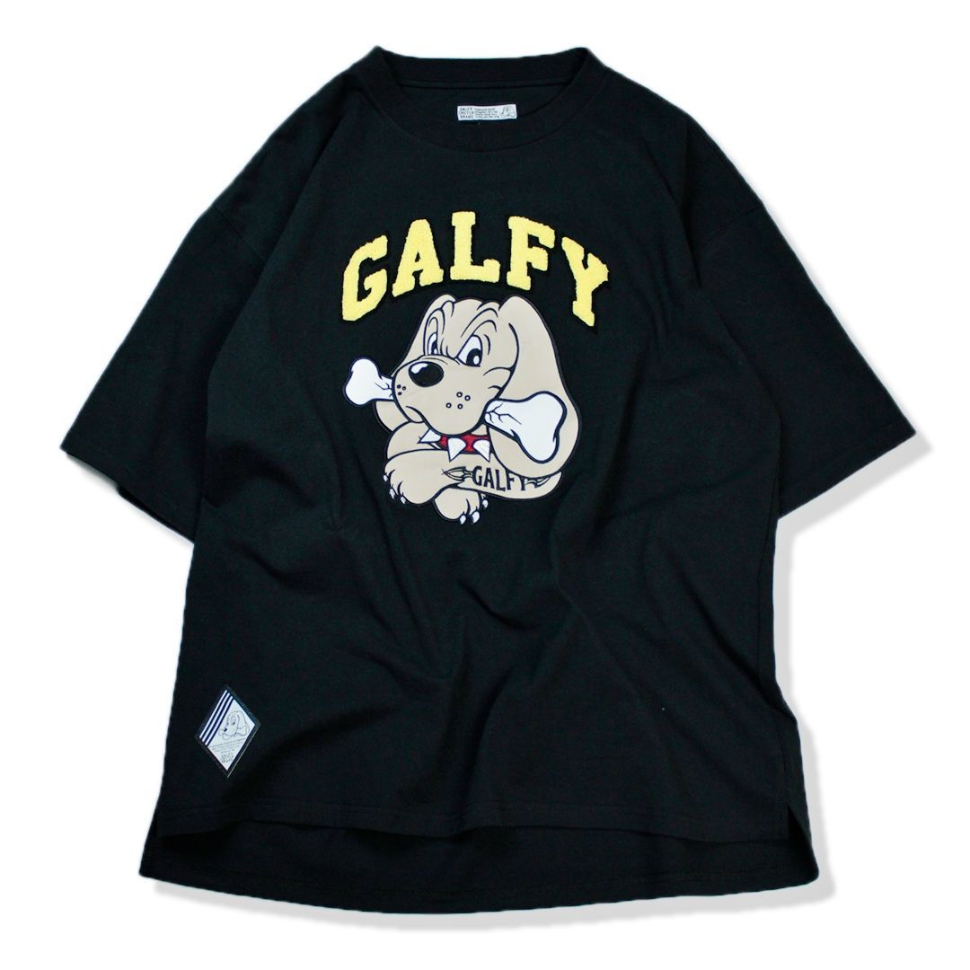 ガルフィー 半袖Tシャツ 122001 夏 ストリート 犬 ロゴ ブラック 