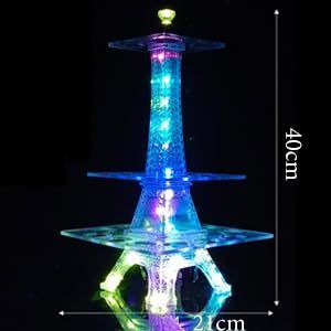 TeamSky テキーラ観覧車 LED酒ボトルの表示棚 カクテルグラス