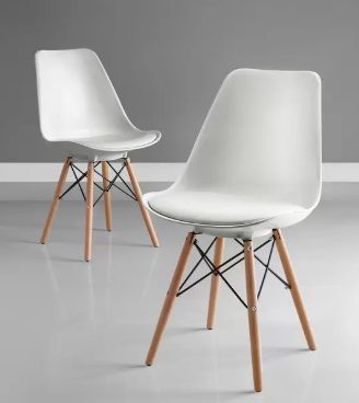 ホワイト】Bayside Furnishings アクセントチェアー 2脚セット