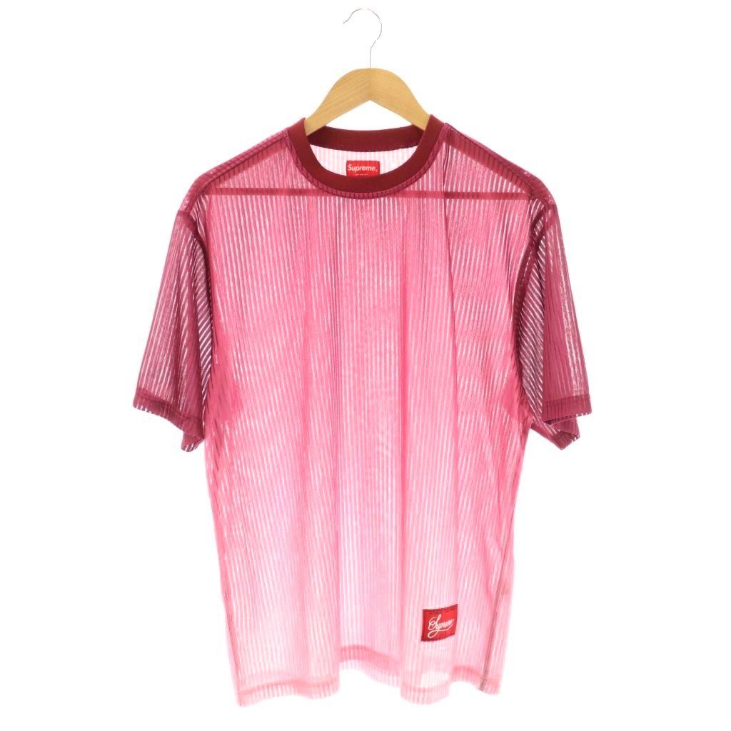 SUPREME 23SS Mesh Stripe S/S Shirt M SUPREME Mesh Stripe S/S Shirt
