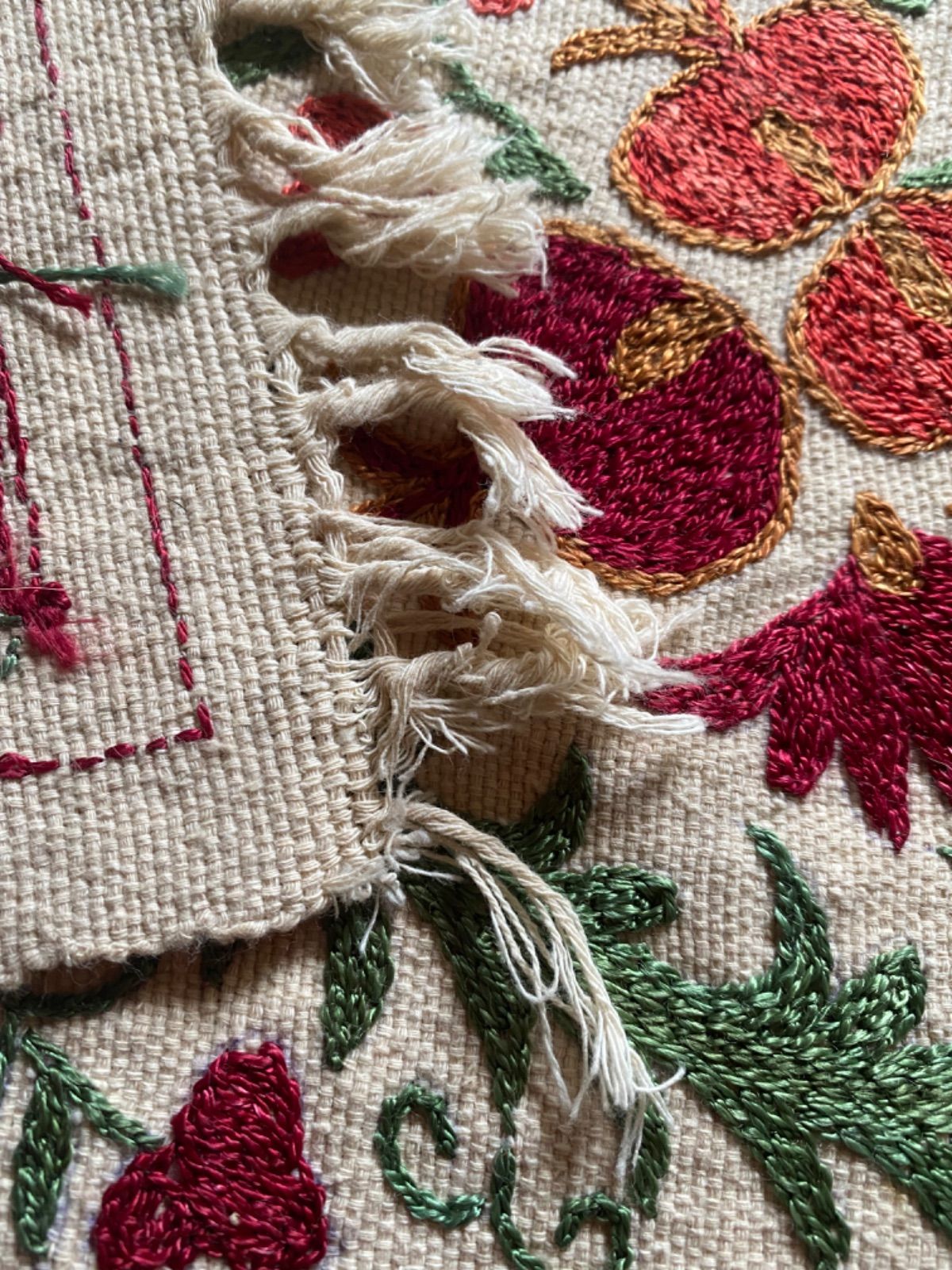 1枚のみウズベキスタンの手刺繍スザニ/31×82/テーブルクロスや 1枚のみウズベキスタンの手刺繍スザニ/31×82/テーブルクロスや