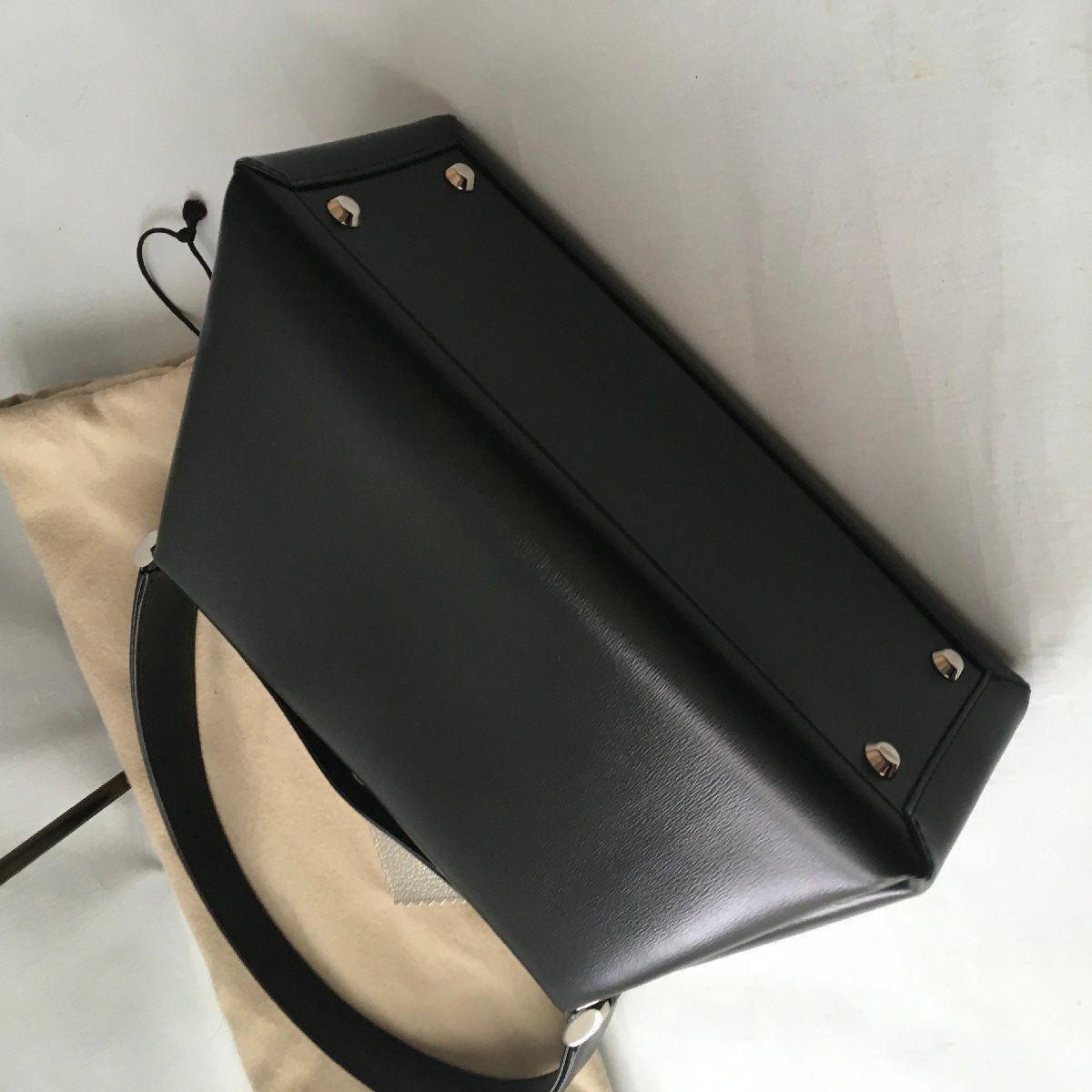 極美品 濱野HAMANOハマノ コキーユフォーマルバッグブラック×シルバー