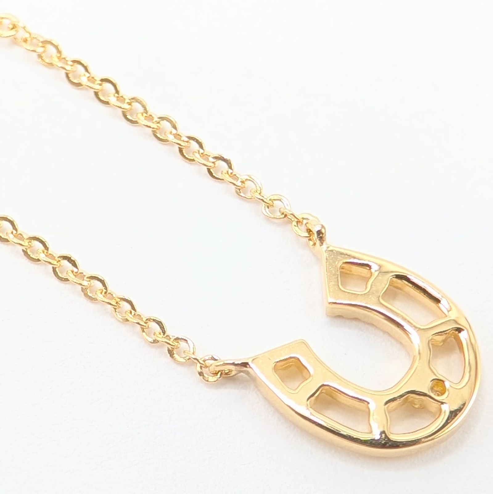 新品仕上済】エテ/ete ホースシュー 1Pメレダイヤモンドネックレス