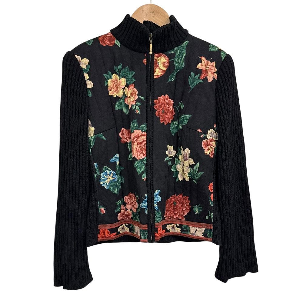 新品30800円 レオナール 総刺繍 ロゴプリント ハイネック カットソー 42