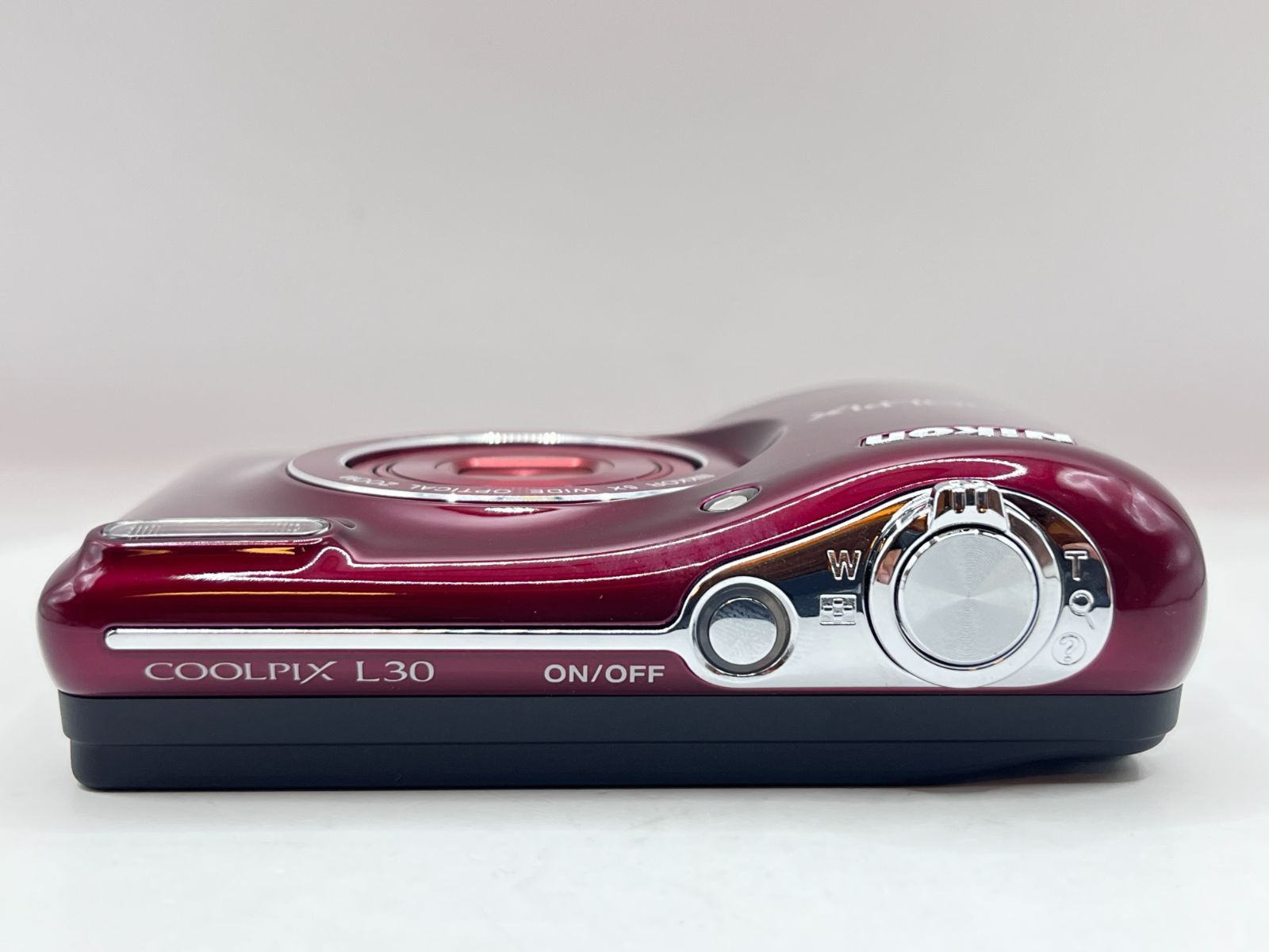 極上品 Nikon ニコン COOLPIX L30 レッド コンパクトデジタルカメラ