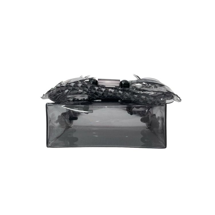 24ss/Mame Kurogouchi PVC マイクロ バッグ　ブラック Transparent Sculptural Micro Chain Bag - black - Mame Kurogouchi