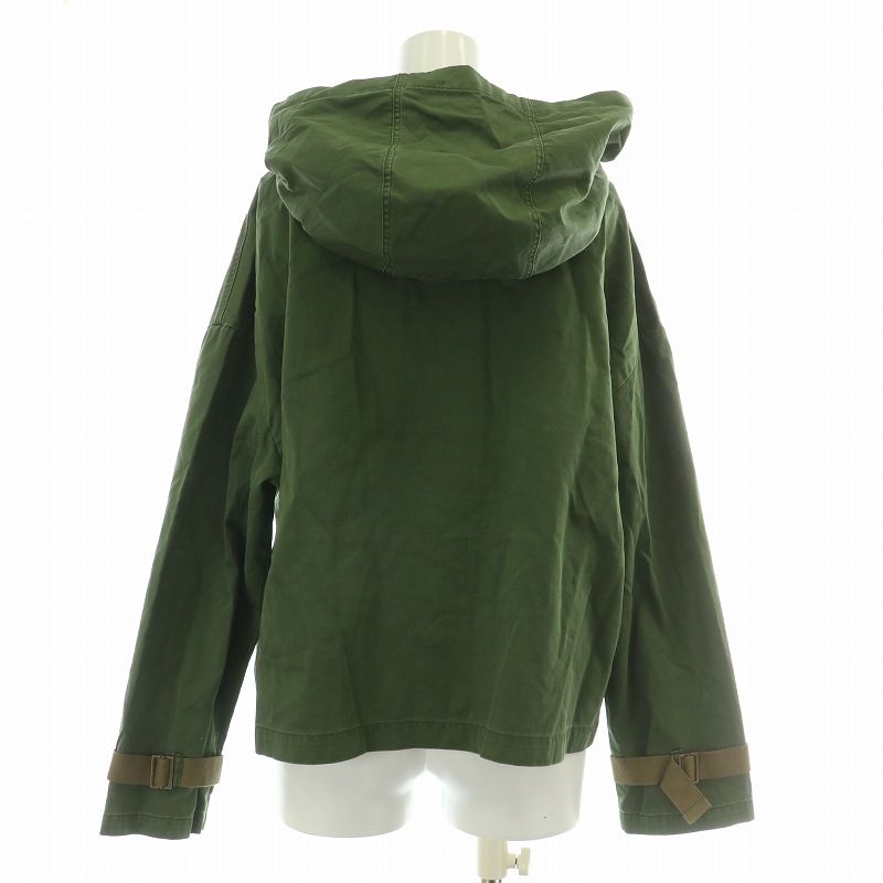 【美品】　セオリー　クロップドアノラック　ソフトツイル　フーデッド　ブルゾン 美品】セオリークロップドアノラックソフトツイルフーデッドブルゾン