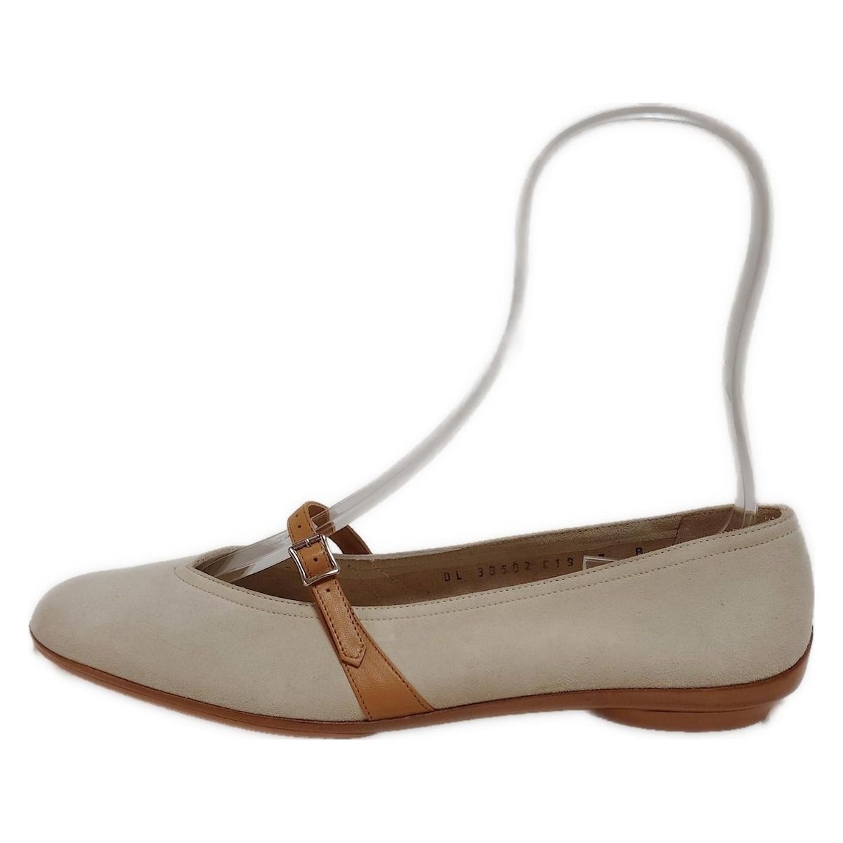 サルバトーレフェラガモ フラットシューズ 7 B レディース - ライトベージュ×ライトブラウン アウトソール張替済 レザー