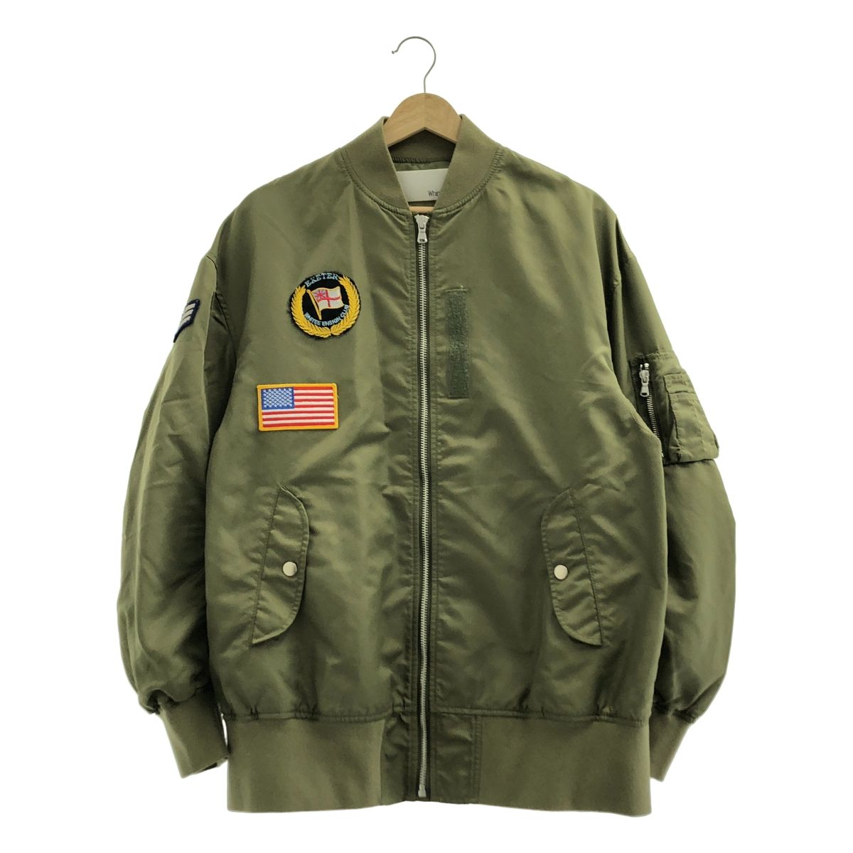 Whim Gazette ウィムガゼット ワッペン MA-1 ミリタリー フライトジャケット F カーキ レディース